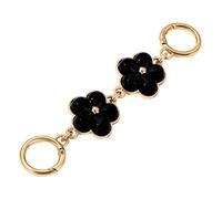 MOISTRI Cadena Extensora para Bolsa Flor Correa de Reemplazo para Bolso de Mano Bolso de Hombro Accesorios de Cadenas para Bolsas Cadena de plata negro