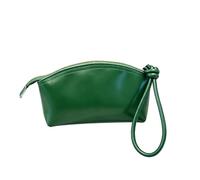MOISTRI Pochette Muñeca Curva Mini Mujer Maquillaje Esenciales | Cuero Suave, Cierre Cremallera, Banda Muñeca Anudada, Ocasiones Especiales