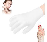 Moisturizing Gloves for Repairing Dry Cracked, Women's Hand Care Silicone Gloves, Moisturizing Exfoliating Silicone Hand Mask, Spa Gel Gloves, Silicone Moisturizing Gloves (White)