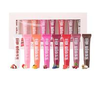 Moisturizing Lip Gloss, Flavored Lip Gloss, 8-Pieces Shiny Soft Liquid Plumping Fruit-Flavored Cosmetic, Smooth Hydrating Glossy and Nourishing Formula for Women Girls, 10ml Each