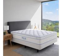 Moisury Colchón Viscoelástico 135X200 Efecto Frío 30 cm de Grosor - Colchón de Espuma con Alta Adaptabilidad y Firmeza Media - Colchón Enrollable Doble Cara Transpirable para Cama Matrimonial