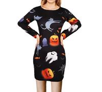 Moiuguli Disfraz Halloween Mujer, Sexy Disfraz de Mono Esqueleto Mujer Adulto con Cremallera Escondida Cuello en V para Terror Halloween Fiesta de Disfraces Carnaval Cosplay Mujeres