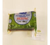 Mojama de Atún Primera - Herpac - Peso neto del producto 240gr - Seleccionado de los lomos del atún - Sello de Indicación Geográfica Protegida Mojama de Barbate - Salados y dejar secar al viento.