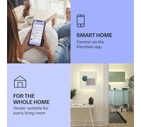 KLARSTEIN Radiador Electrico Bajo Consumo Infrarrojos, Estufa Pared 1000W, App y WiFi, Detección Ventana Abierta, Temporizador, IP44, Emisor Termico, Radiadores Bajo Consumo Electricos sin CO2