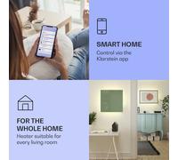 Mojave 500 calentador inteligente 2 en 1 Convector de infrarrojos 60 x 60 cm 500 W con luz RGB Klarstein