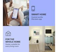 Mojave 750 calentador inteligente 2 en 1 Convector de infrarrojos 85x60 cm 750 W con luz RGB Klarstein