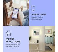 Mojave 750 calentador inteligente 2 en 1 Convector de infrarrojos 85x60 cm 750 W con luz RGB Klarstein