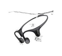 mojawa Run Plus New Auriculares de conducción ósea para natación, IP68 Impermeable Cascos con Reproductor MP3 32GB, para Running, Ciclismo y Deporte, Bajos Profundos, Mic ENC, Bluetooth 5.2 - Negro