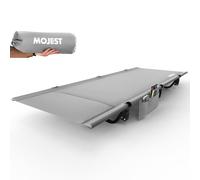 Mojest Cuna de camping ultraligera para adultos, cama plegable portátil, soporta 350 libras, ligera para viajes, camping, senderismo, mochileros, montañismo, gris claro