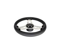 Mojiate - Volante antideslizante de espuma de poliuretano de 13.5 pulgadas, volante de acero inoxidable, sistema de dirección marino con base de montaje de aluminio para barcos, yates, pontones y más