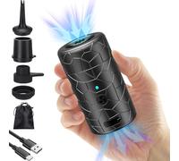 Mojimdo 2024 Bomba Eléctrica Portátil 4000 mAh para Colchón Inflador, 2 en 1, Tiny Pump con 4 Boquillas de Aire y Bolsa de Almacenamiento para Camping y Aire