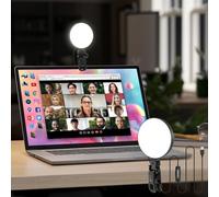 Mojimdo Luz para Videoconferencia [3 Colores 10 Niveles de Brillo] RA>95 Luz LED para Toda la Pantalla del Portátil con Clip para Webcam, Youtube, TikTok, Foto, Streaming en Directo
