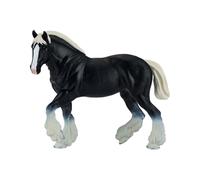 MOJO - Clydesdale Horse Black Hand-Painted Toy Figure Farm (Importación USA)