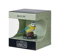 MOJO Colección Blue Tit Garden Bird Enthusiast Series 1, figuritas pintadas a mano, coleccionables de vida silvestre, juguetes, esculturas detalladas con código QR para datos divertidos