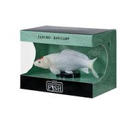 MOJO Figura de pez pintado a mano de carpa Tancho Koi, modelo decorativo blanco y rojo, colección entusiasta serie 1, estilo japonés (carpa Tancho Koi)