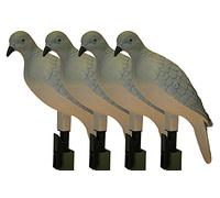 Mojo Outdoors Paquete de 4 señuelos realistas de Paloma con Soporte de Clip, diseño de Cuerpo Duro para Caza de Palomas, se Adapta a Ramas y Postes