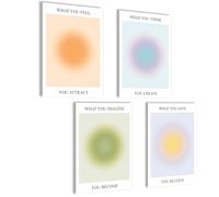 mojoliving Aura Poster Set Aura Imágenes Aesthetic Style Preppy Room Decor Y2K Estética Yoga Poster