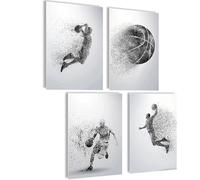 Mojoliving Póster de Baloncesto - Decoración de Cumpleaños y Dormitorio - Póster Deportivo - Imágenes para la Pared