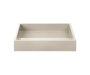Mojoo Bandeja decorativa lacada Lux 19x19x3.5 cm Latte