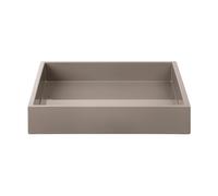 Mojoo Bandeja decorativa lacada Lux 19x19x3.5 cm Warm grey