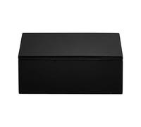 Mojoo Caja de almacenamiento lacada Lux 19x19x7 cm Negro