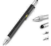 MOJOTIC 6 en 1 bolígrafo multifunción con bolígrafo, regla, nivel de burbuja, destornillador Phillips y plano, regalo para hombre, gadget para él, padre, día del padre, Navidad, San Valentín