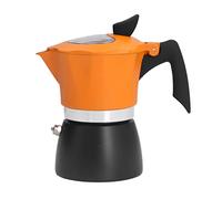 Moka 3 tazas/150 ml, portátil con mango antiquemaduras, italiana clásica de aluminio, no apta para inducción