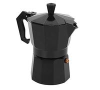Moka de Aluminio de 300 Ml, Suministros de café Duraderos con Capacidad para 6 Tazas para Oficina en el Hogar, Simple y Rápida para Estufa de Gas o Estufa Eléctrica (BLACK)