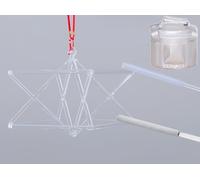 Mokaba Chakra - Cristal de cuarzo ópticamente transparente para cantar Merkaba terapia de sonido, meditación y yoga, con dos tipos de cuenco de cristal (6 pulgadas + bolsa)