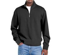 Mokaloha Mens Shirts, 2025 New Men's Simple Everyday Ribbed Stand Collar Pocket Casual Long Sleeve Henley Shirt (Black,5XL)