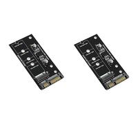 Mokamika 2 adaptadores M.2 M2 a adaptador M.2 a adaptador M.2 NGFF convertidor 2,5 SATA3 Card B Key para SSD 2230-2280 M2