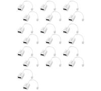 Mokamika 20 unidades de divisores de filtro DSL ADSL para cable telefónico a 2 conectores RJ11 hembra 6P4C/6P2C adaptador convertidor de módem telefónico