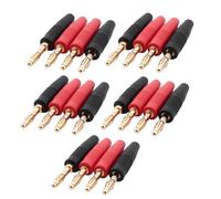 Mokamika 20pcs 4mm B7 24 quilates chapado en oro cable altavoz cable pin banana conector