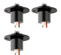 Mokamika 3 agujeros de 5 mm, orificio pasante, anillo colector 6 CH, 2 A, anillo colector de conexión, anillo colector conductivo, conector giratorio ilimitado