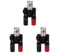 Mokamika 3 conectores BNC macho de 4 mm banana conector divisor BNC macho a 2 conectores banana hembra de 4 mm