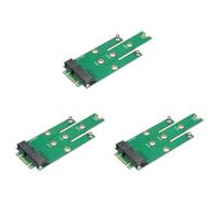 Mokamika 3X Msata Mini Pci-E 3.0 Ssd a Ngff M.2 B - Adaptador de interfaz de botón
