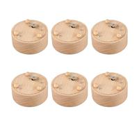 Mokamika 6 x Caja de música vacía redonda cumpleaños figuras de acción figura arte miniaturas sin música especificada