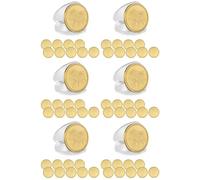 Mokamika 60 piezas de grabado en , para monedas, de latón, grabado de metal, para monedas, 40 mm, con caja protectora de acrílico