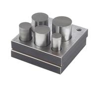 Mokamika Cortador de disco redondo de 5 piezas con 5 tamaños de perforación redondos 1/2, 5/8, 3/4, 7/8, 1, fabricación de joyas de metal