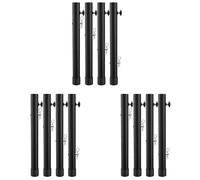 Mokamika Extensión de patas de mesa plegable con patas rectas/curvas, patas plegables, elevadores de regulables, 12 unidades