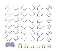 Mokamika Grapas de plástico de 1200 piezas, kit de reparación de esquinas y planas, para reparación de barras de parachoques de coche, grapas calientes