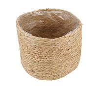 Mokamika Maceta de algas marinas - Maceta trenzada - Cesta decorativa con lámina de plástico estilo bohemio, duradera, alta calidad