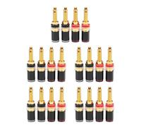 Mokamika Terminal de conexión de altavoz Hi-Fi de 20 piezas, conector amplificador chapado en de cobre puro para conector hembra tipo banana