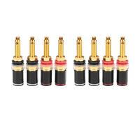 Mokamika Terminal de conexión de altavoz Hi-Fi de 8 piezas, conector amplificador chapado en oro de cobre puro para conector hembra tipo banana