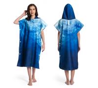 MOKANI Bata Cambiadora, Poncho de Toalla con Capucha para Piscina, Playa, Surf, Poncho de Toalla Rápido de Secar y Ligero para Adultos, Mujeres y Hombres (con Botones, 108L x 82W CM)
