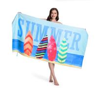 Mokani Toalla de Playa de Microfibra, Extra Grande 180x90 cm Toalla de baño de Microfibra sobredimensionada - Secado rápido, sin Arena, compacta, Ligera - Toalla de baño Toallas de Viaje