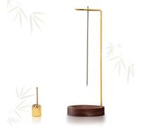 Mokaskaidj 3 en 1 Porta Incienso, Quemador Incienso, Soporte para Incienso Invertido de Madera, Moderno con Bobina de Cono 9 Agujeros, Quemador Madera cenicero para Oficina, Yoga, Meditación