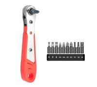 Mokaskaidj Destornillador Carraca 110mm, Mini Carraca Destornilladores Pequeños con 10 Puntas Unidad de 1/4 de Pulgada, Herramientas Manuales Bricolaje para Reparación Automóviles y Electrodomésticos