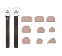 Mokassy 2 Piezas Herramientas de Escultura de Cerámica Raspador de Escultura, 9 Piezas Moldes de Formas de Mango de Taza, Herramienta Extrusora de Arcilla de Cerámica Herramienta de Forma de Mango