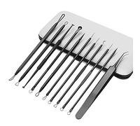 Mokassy Kit de Herramientas Removedor de Espinillas, 11 Piezas, Herramienta Extractora de Espinillas, Kit de Acné para Espinillas
